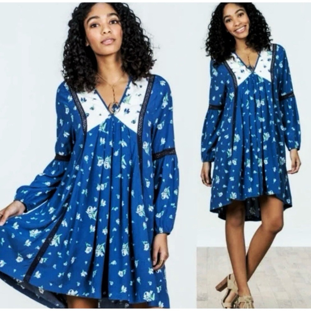 Matilda Jane Day Tripping Floral Blue Dress